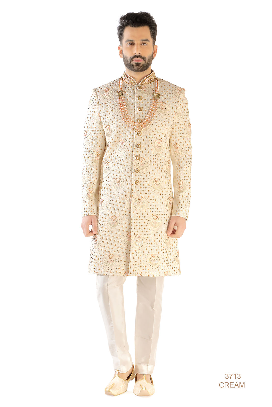 Cream Sherwani