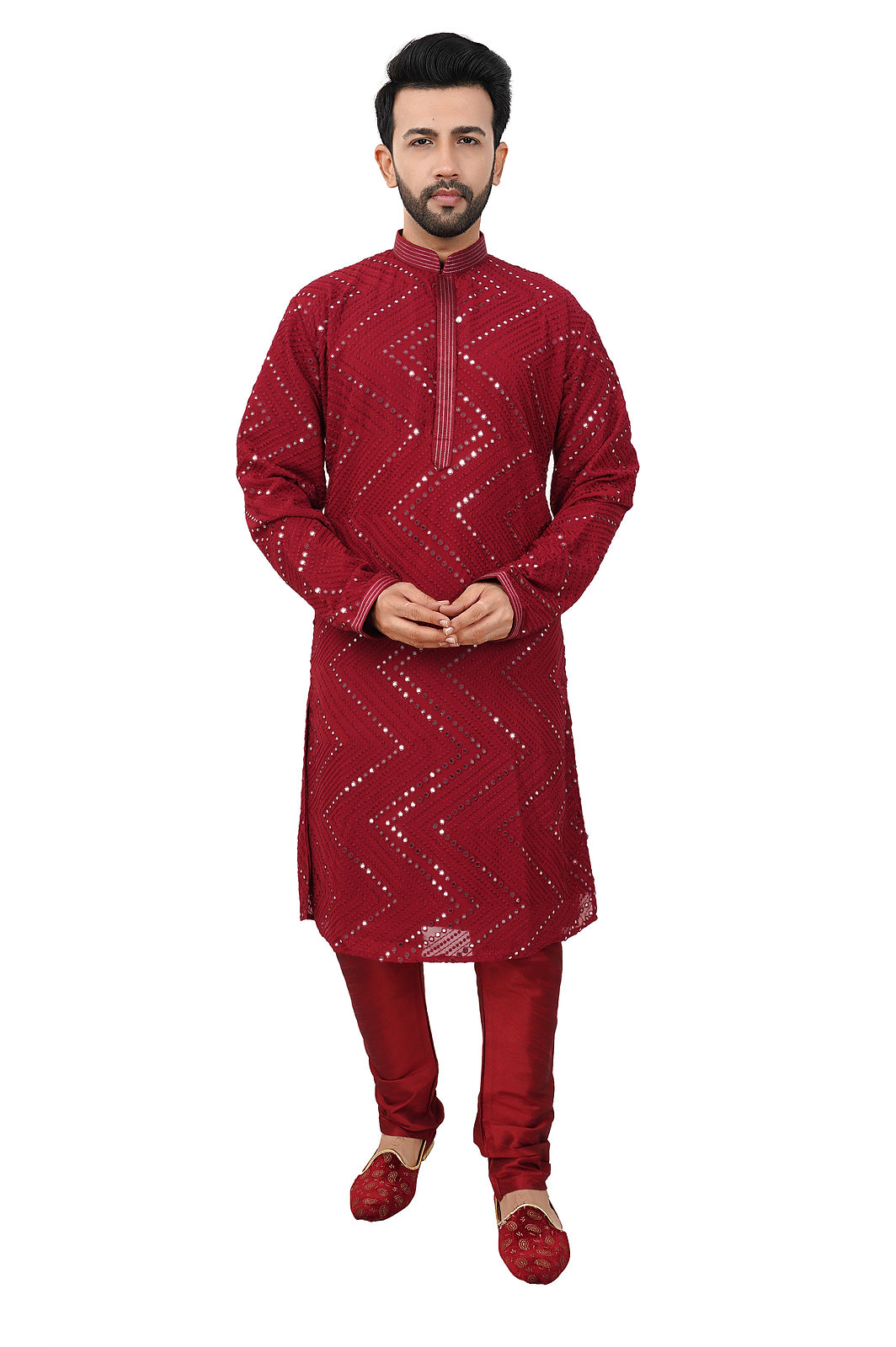 Maroon Kurta Pajama