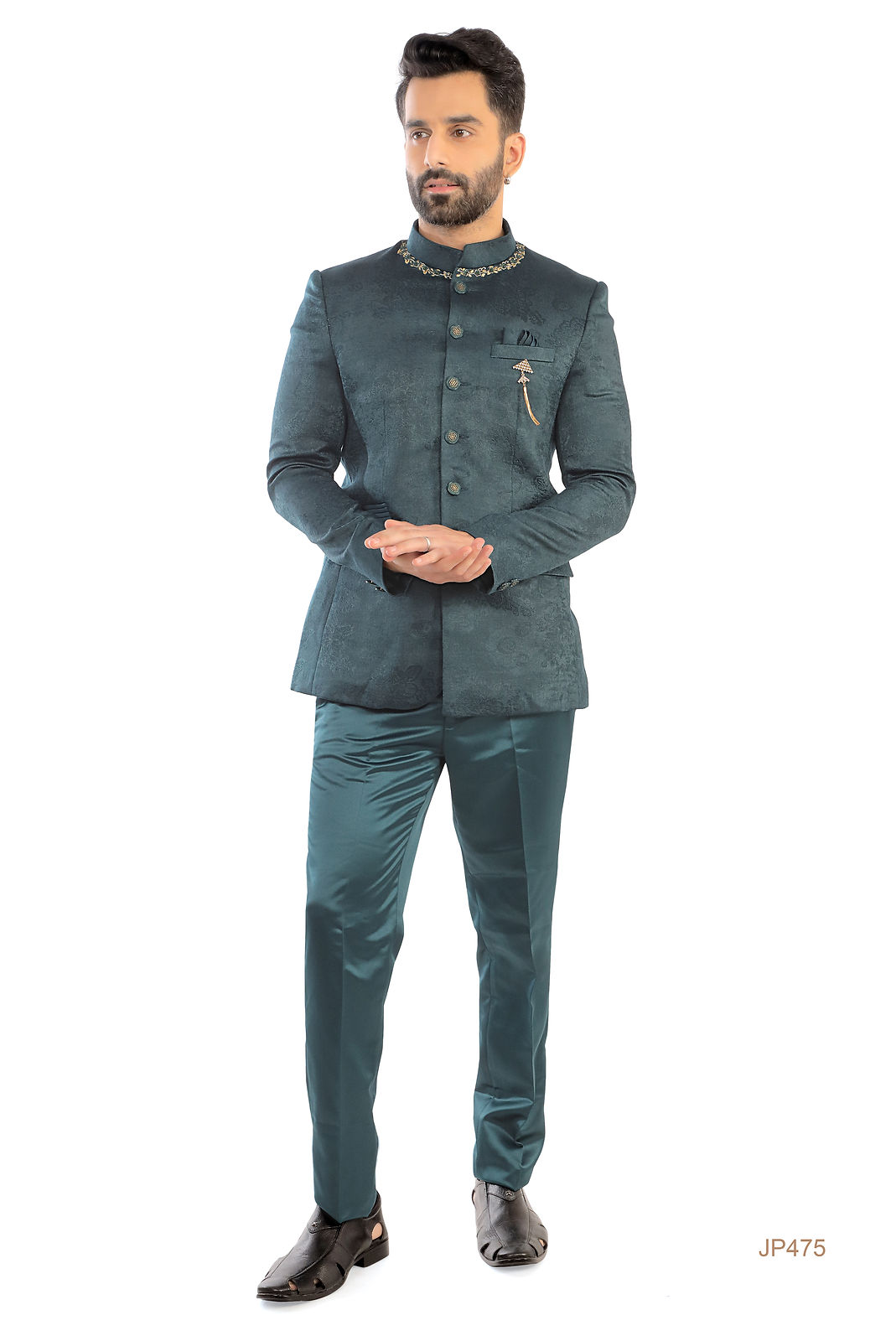 Dark green Jodhpuri Suit