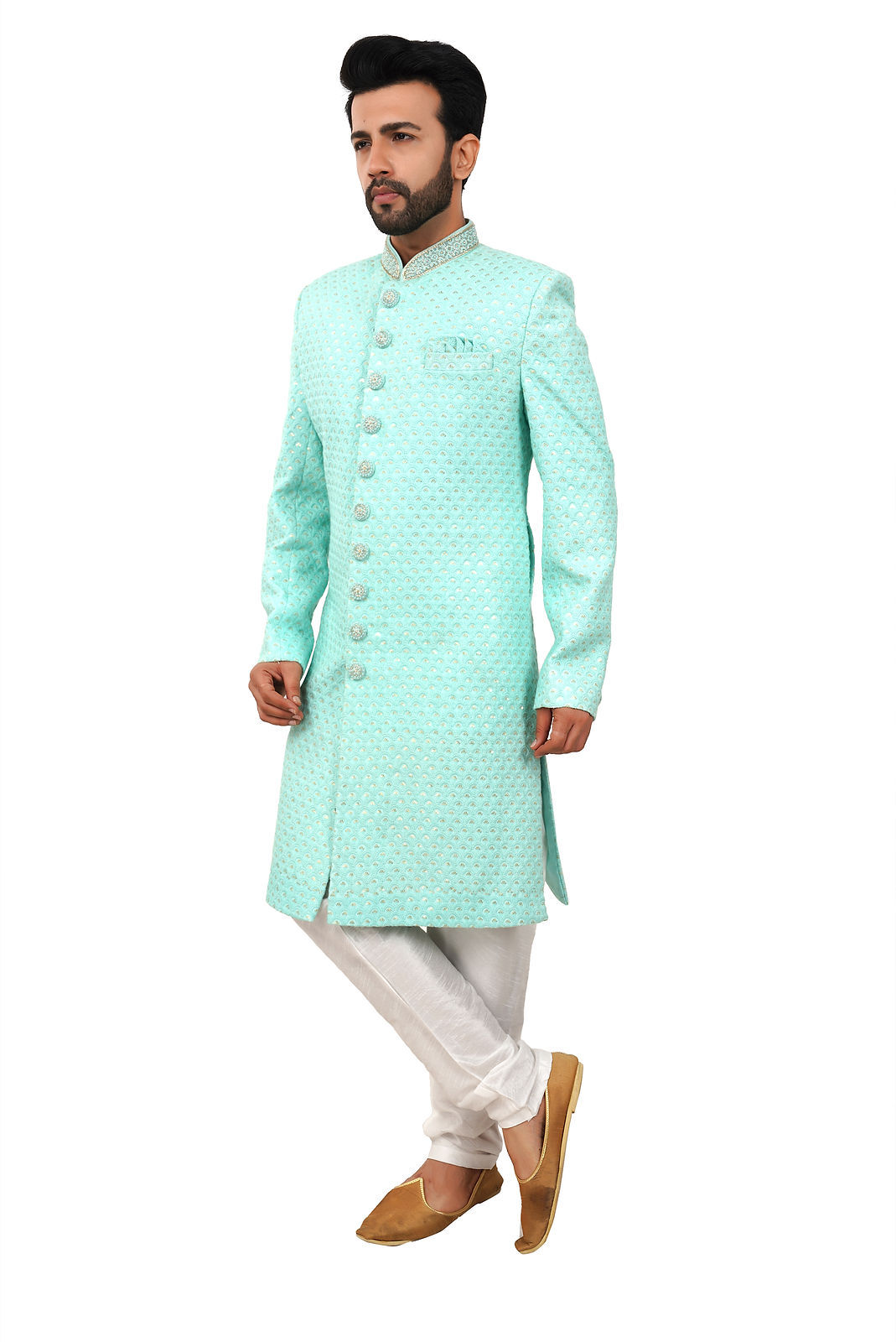 Seagreen Sherwani