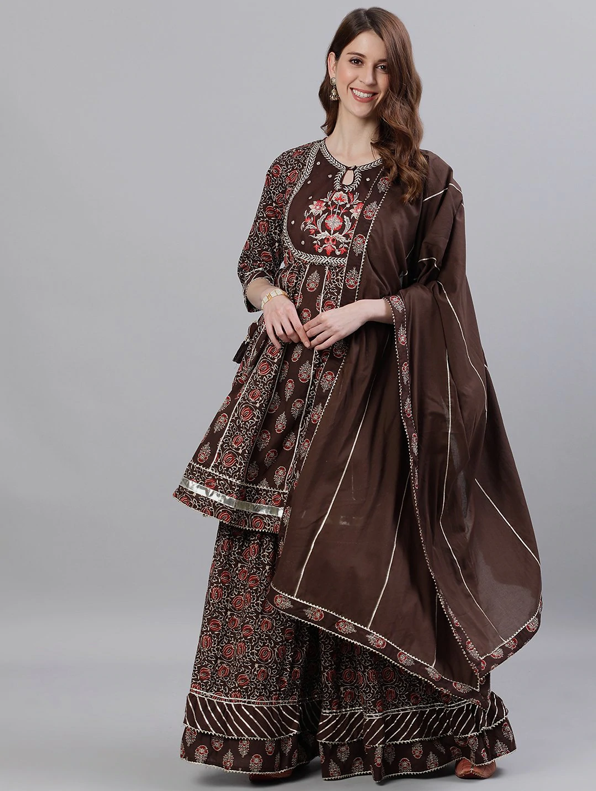 Women 3PCs ghoomar kurta set