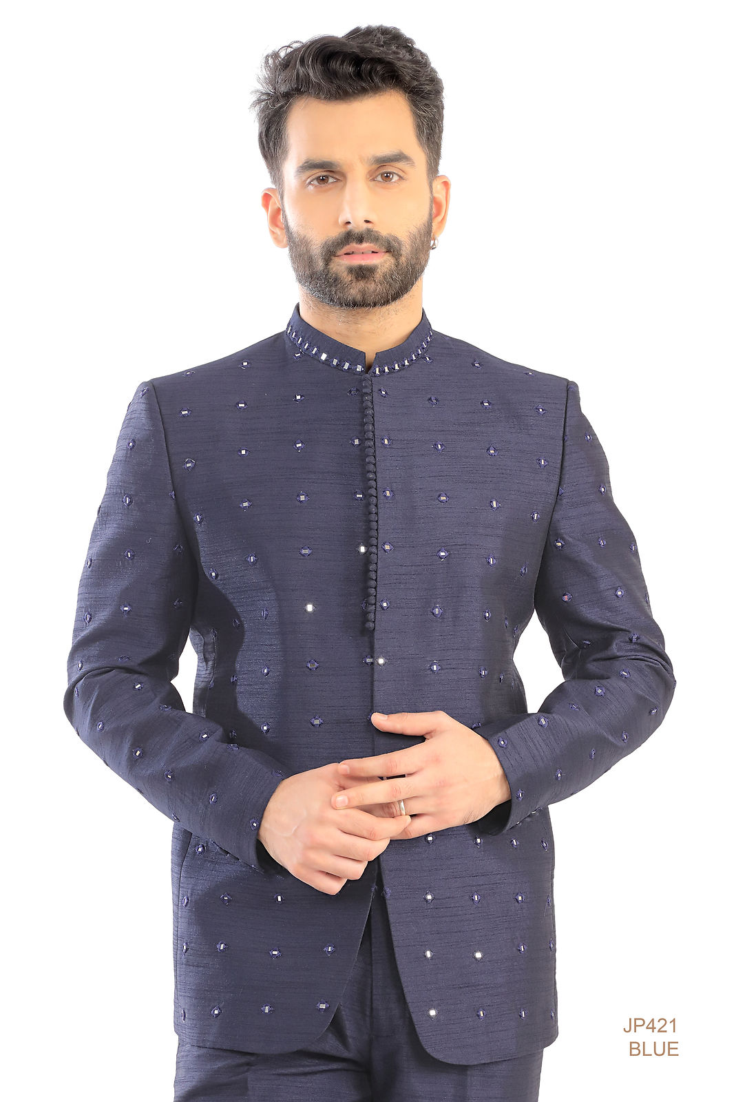 Navy blue Jodhpuri Suit