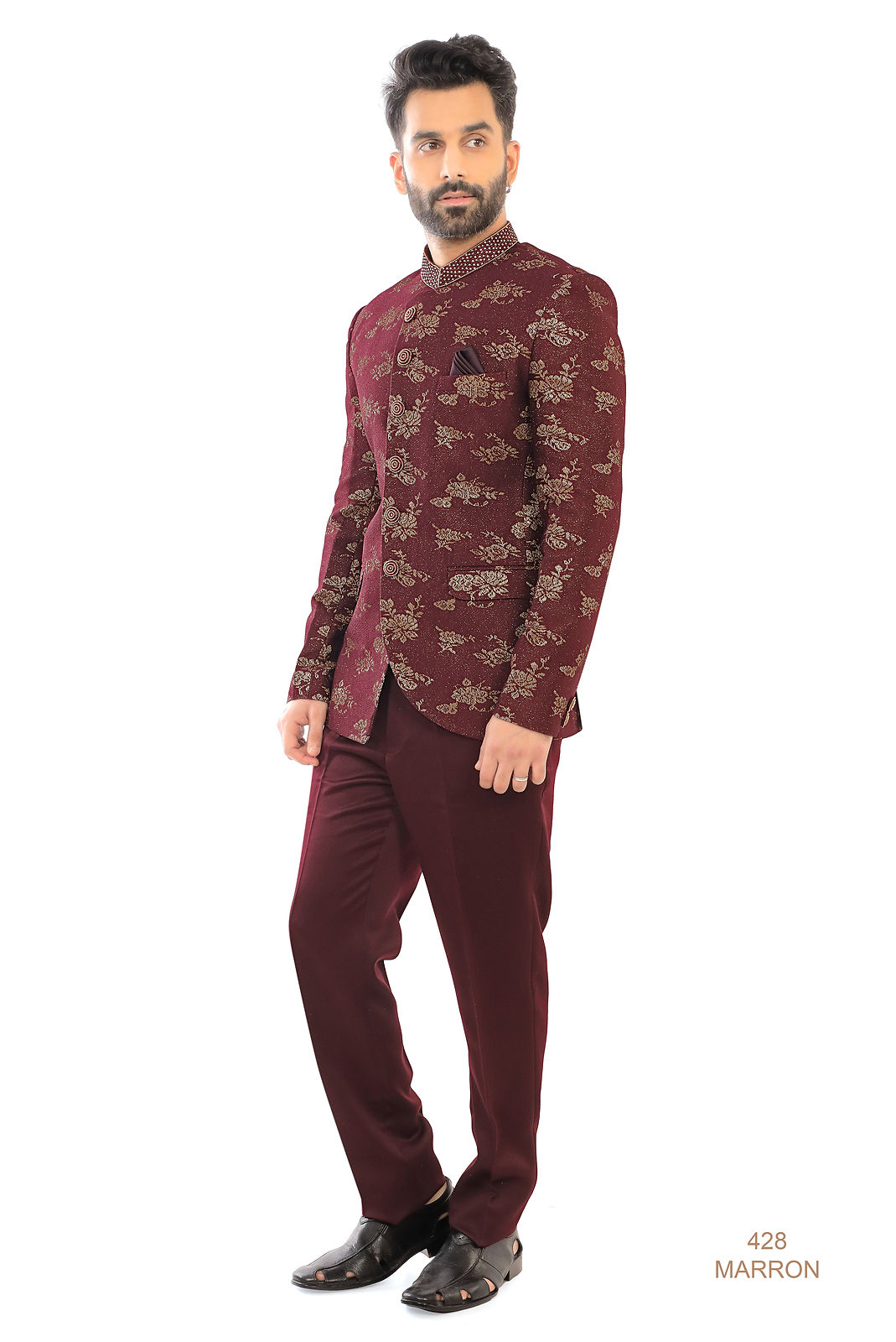  Maroon Jodhpuri Suit