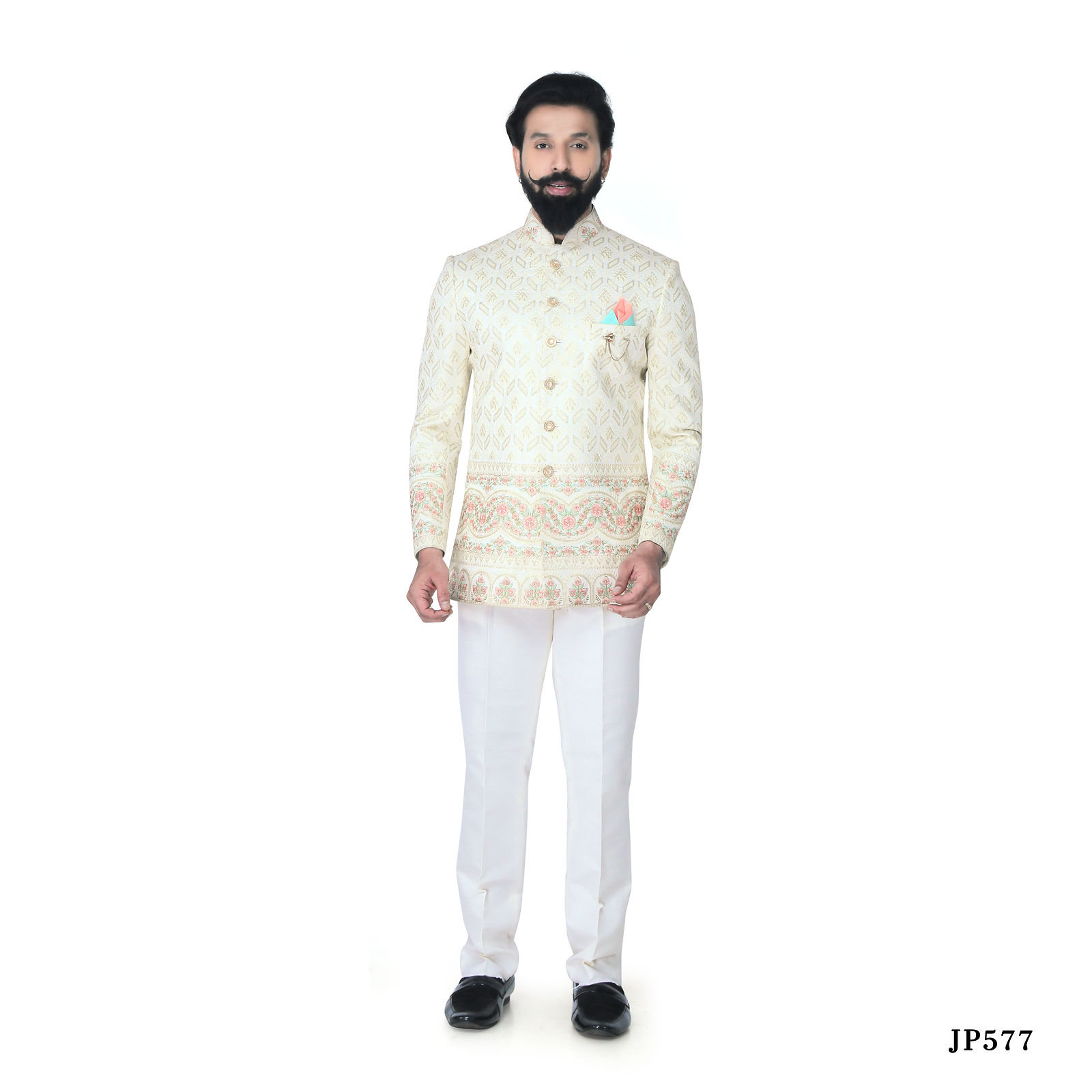 Cream Jodhpuri Suit