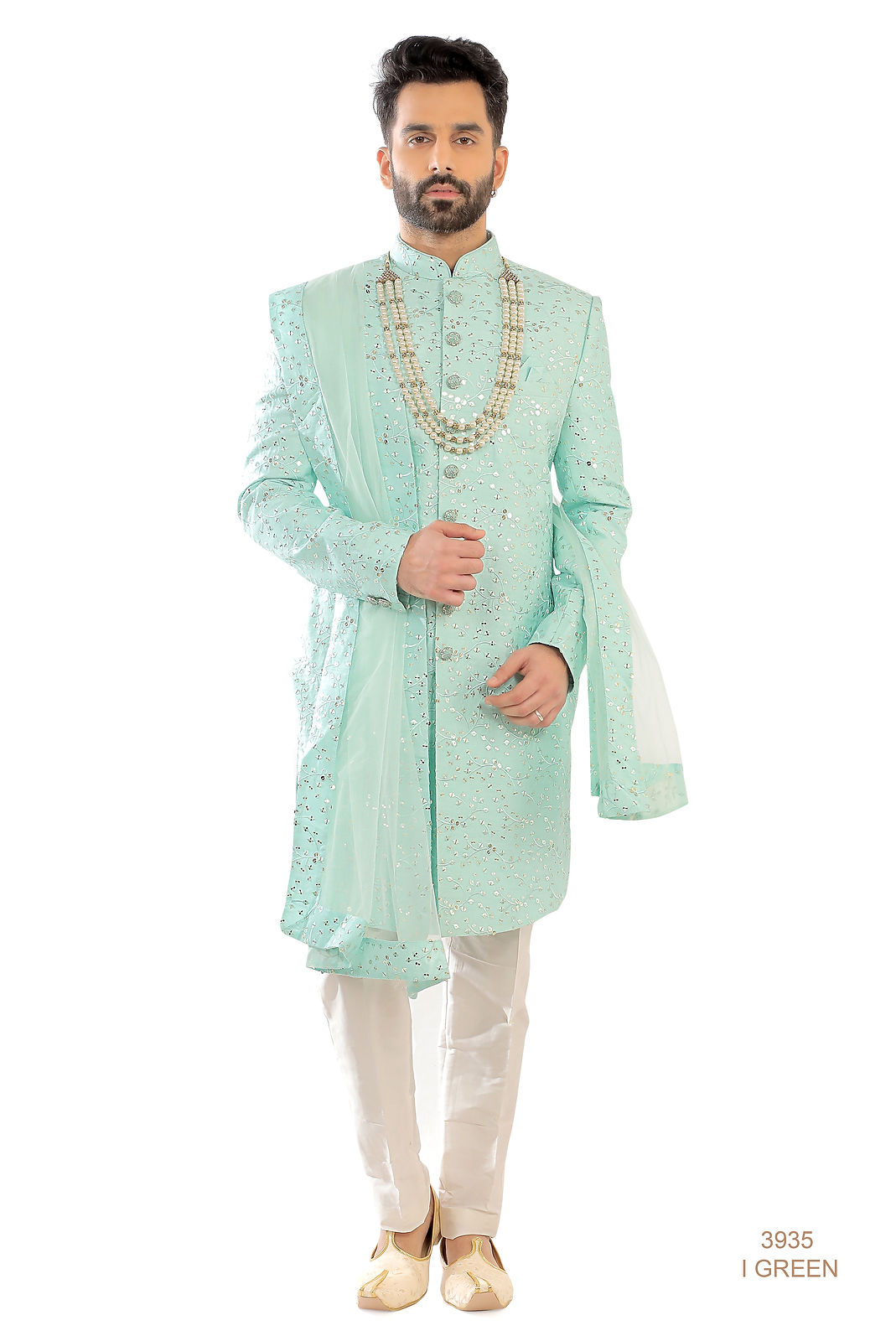 Seagreen Sherwani