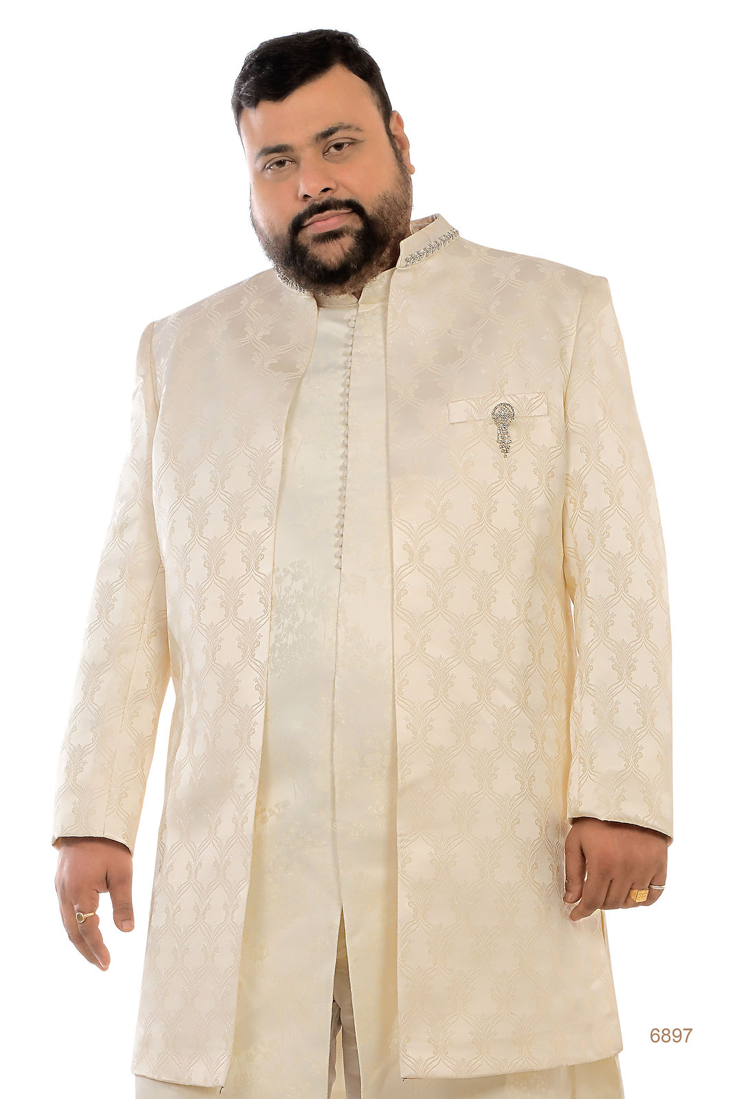 Cream Sherwani