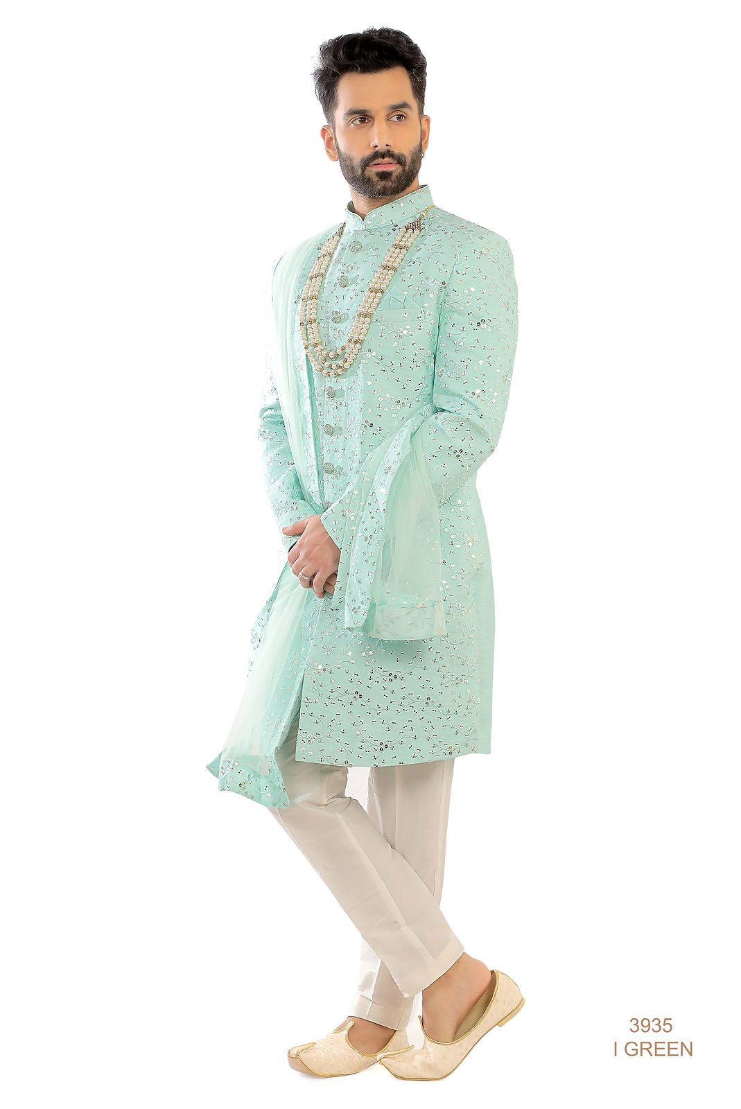 Seagreen Sherwani
