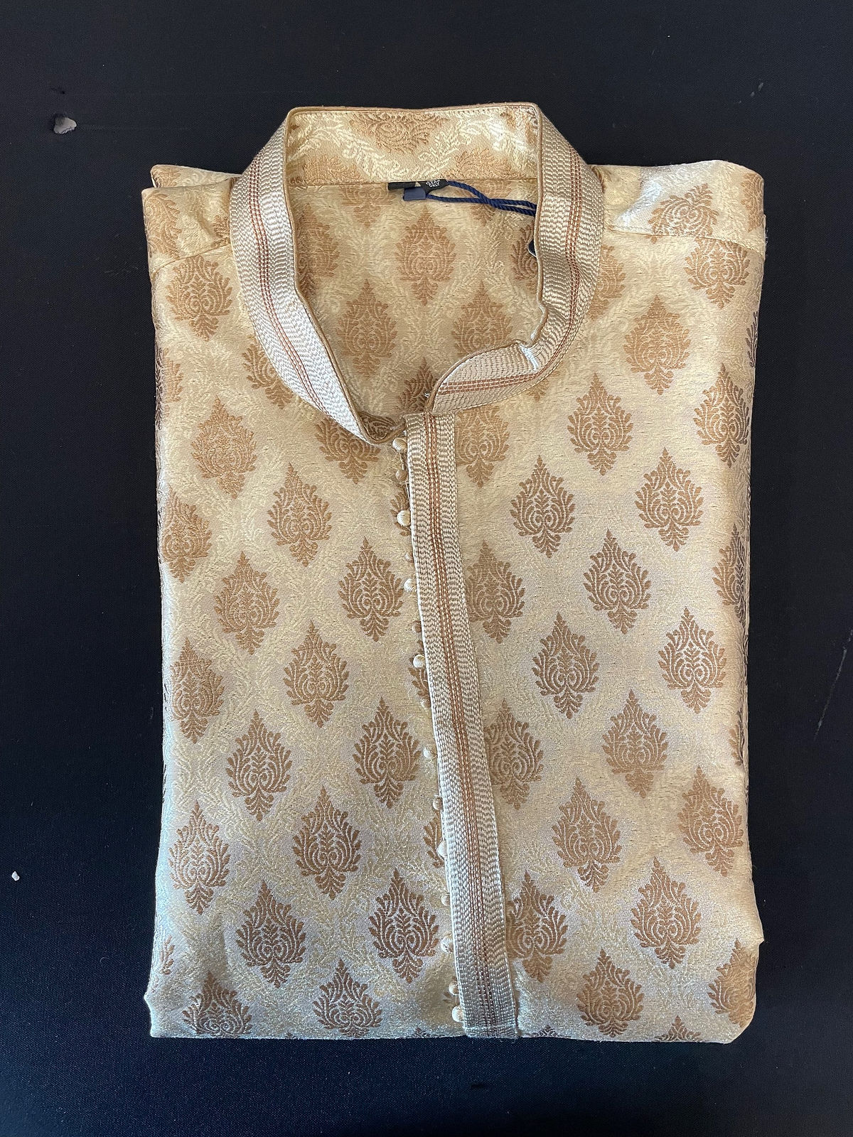 Cream and Gold Kurta Pajama