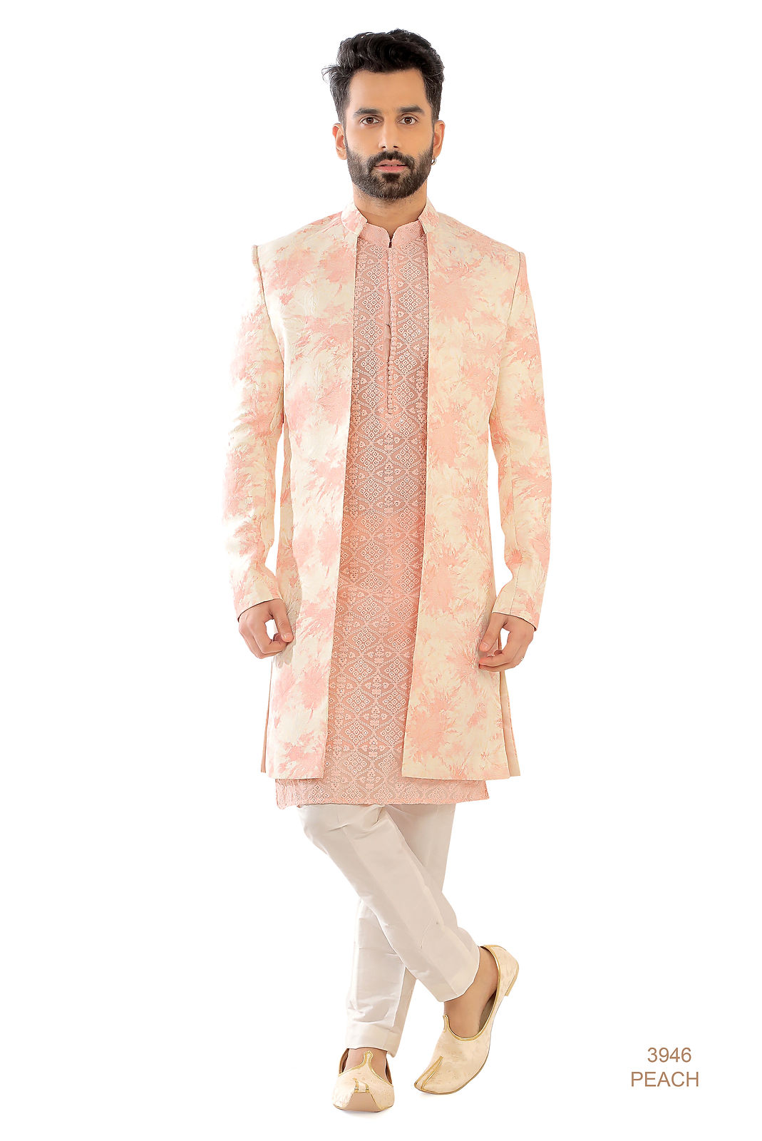 Peach Sherwani
