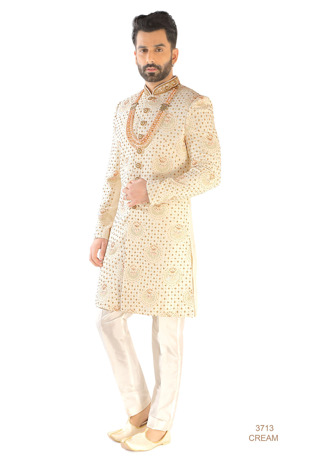 Cream Sherwani