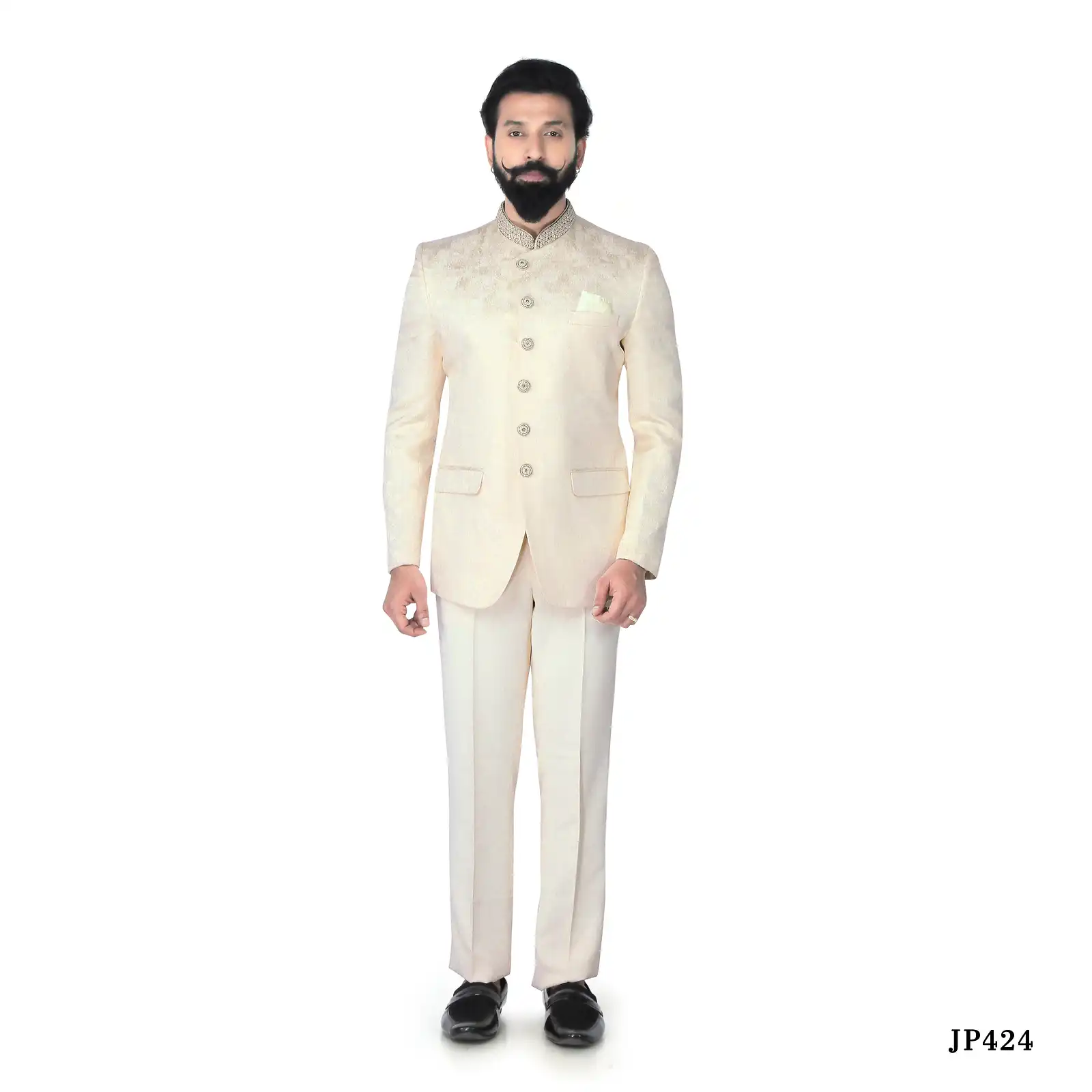Thumbnail: Cream Jodhpuri Suit