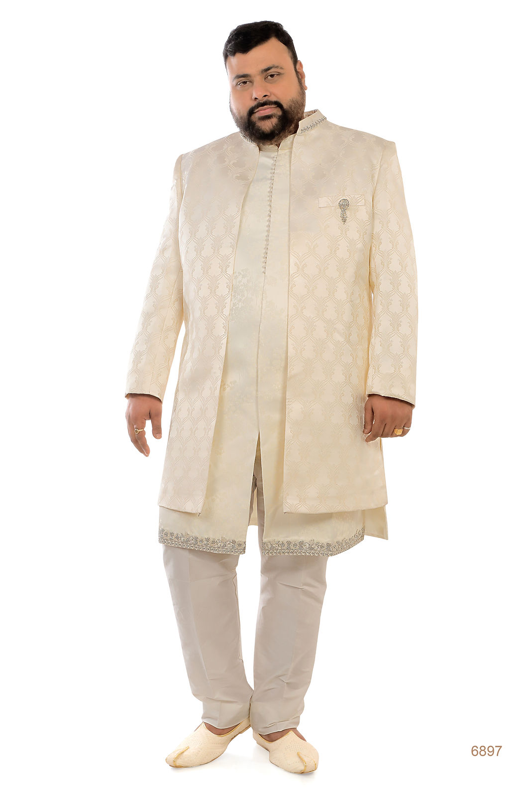 Cream Sherwani