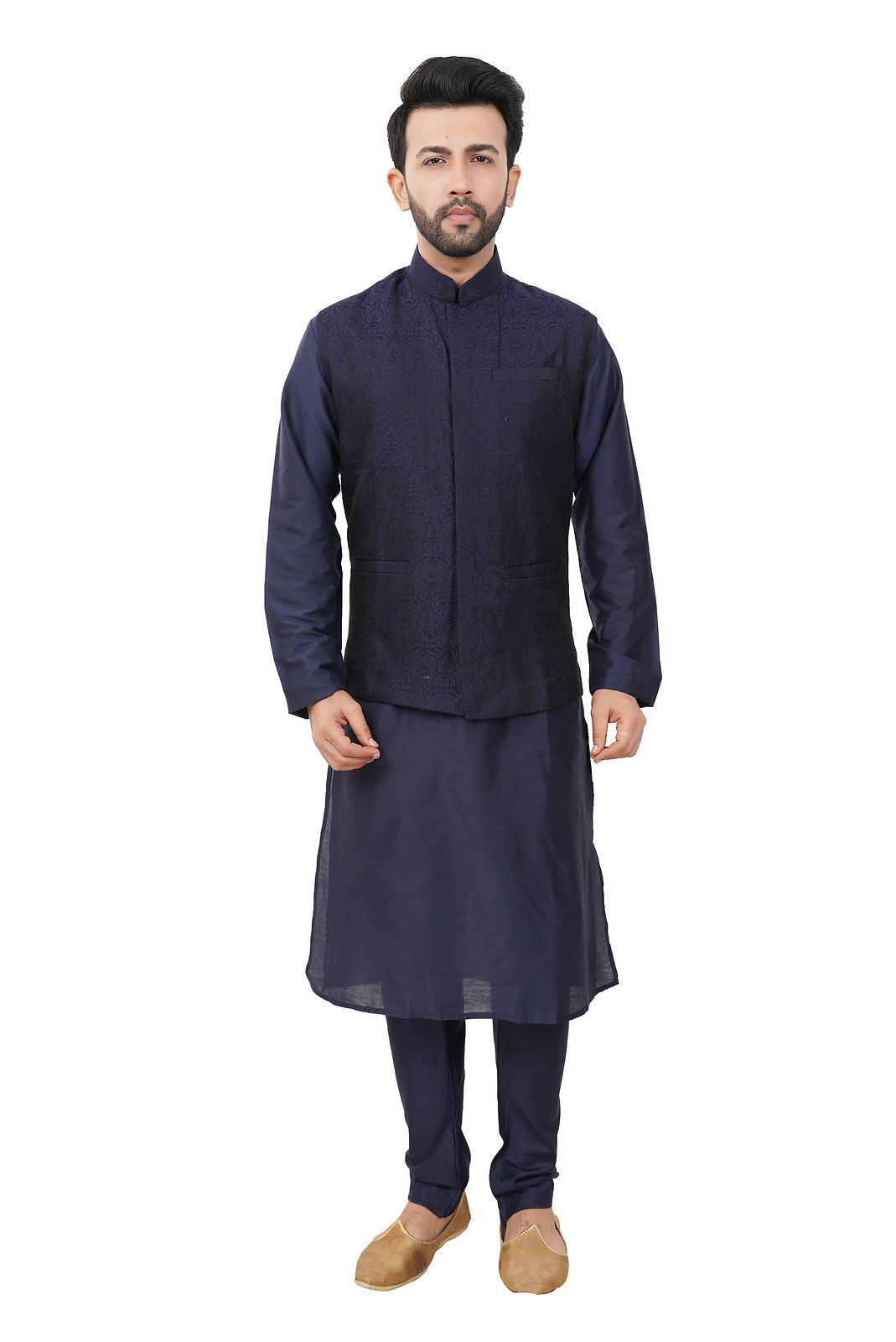 Men’s Ethnic wear waist coat / Nehru Koti in Navy Blue 