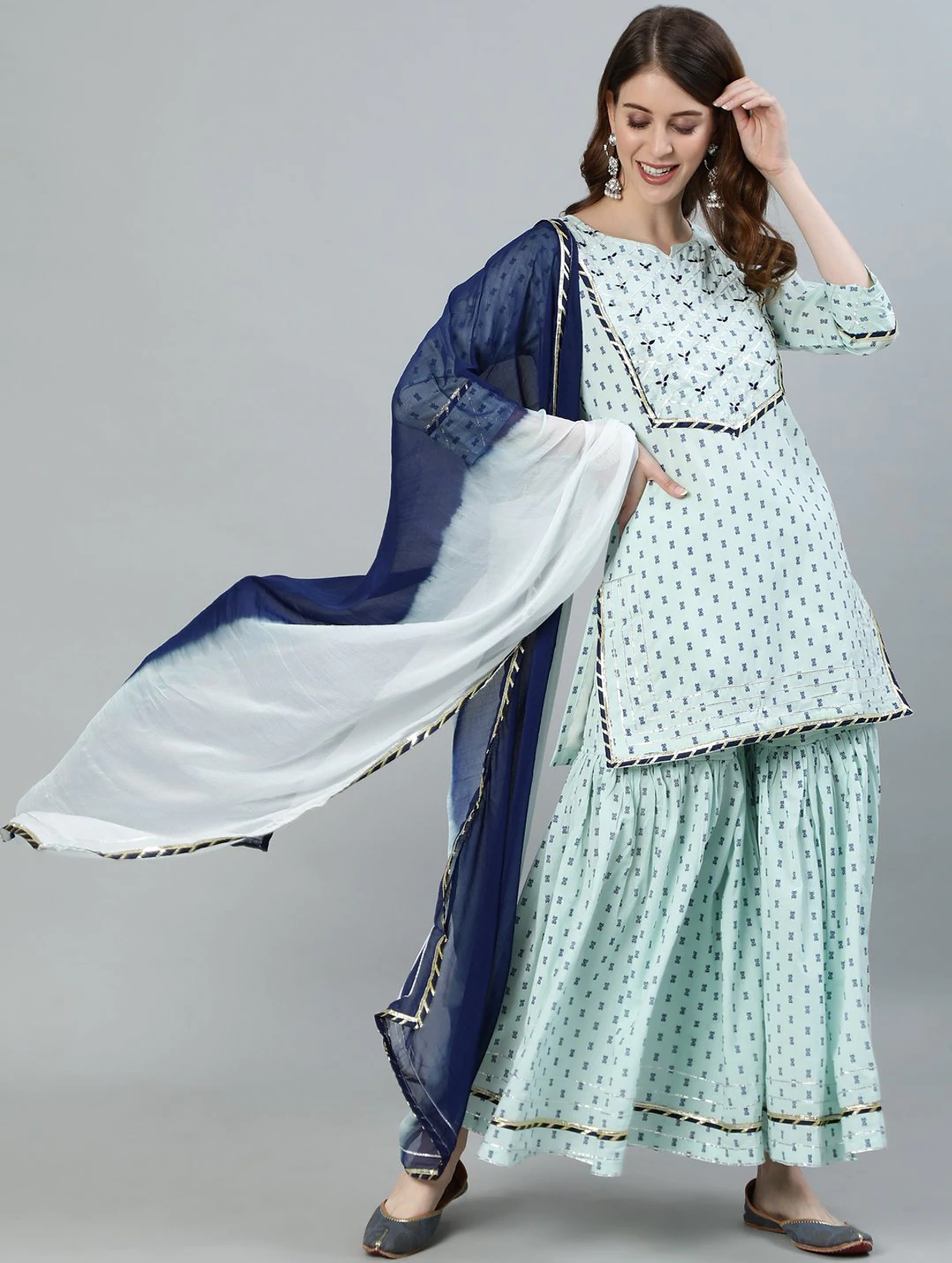 Women casual 3PCs Gharara Set