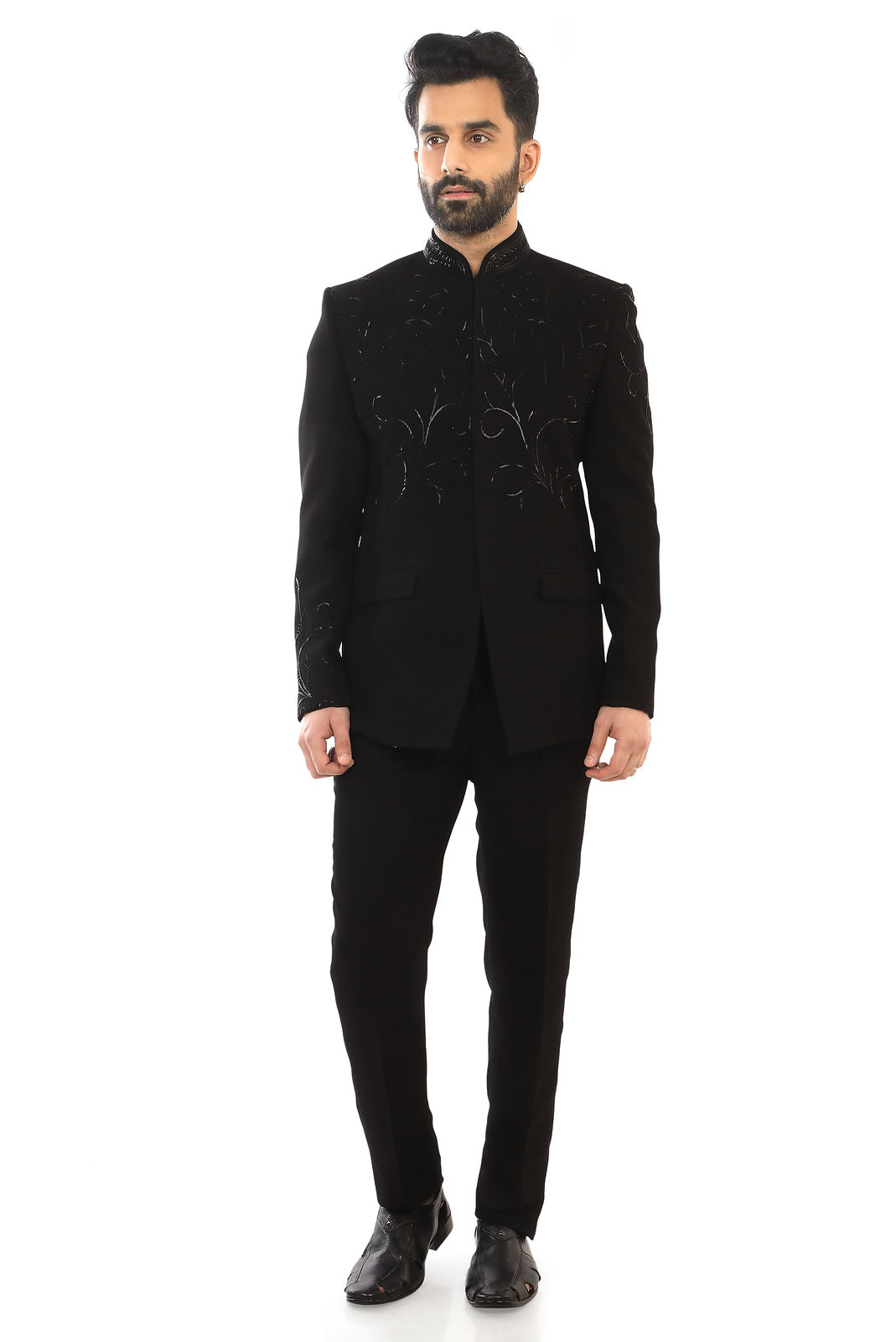 Black Jodhpuri Suit
