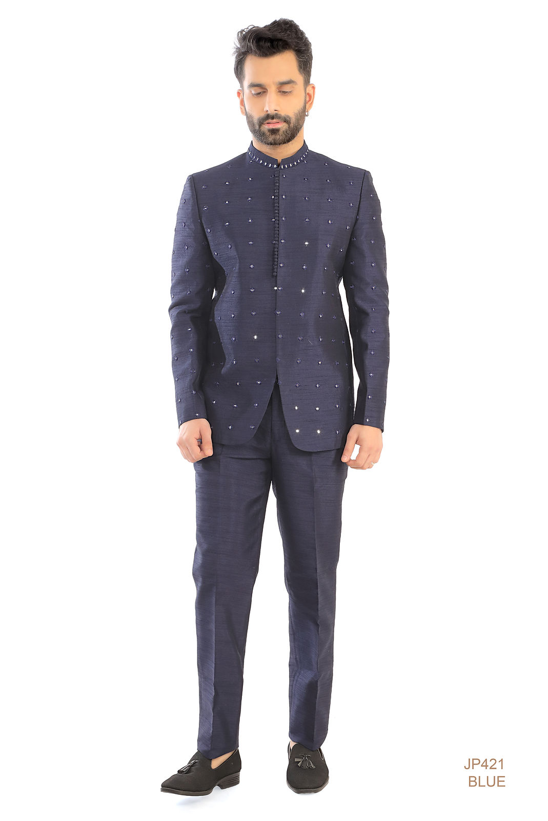 Navy blue Jodhpuri Suit